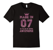 10th Birthday Gift Made in 2007 Awesome Pink T-Shirt