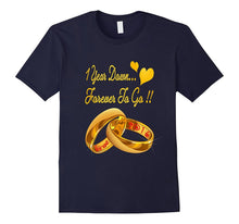 1st Wedding Anniversary T-Shirt 1 Year Down Forever to Go