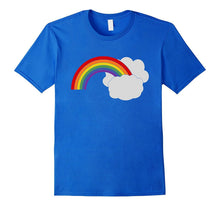 Retro Rainbow Shirt Clouds 1980s Cute Hipster Punk Rave