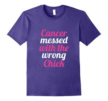 Cancer Messed With the Wrong Chick WOMENS Breast Cancer Tee