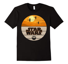 Star Wars Last Jedi X-Wing Sunset Vintage Graphic T-Shirt