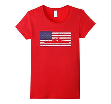 American Flag Naval Ship T-Shirt Patriotic Unisex Top Tee