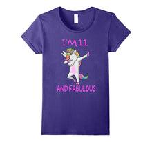 11 and Fabulous Sweet Eleventh Birthday Unicorn Dab T Shirt