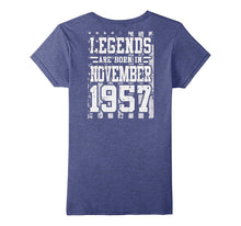 Legends Born in NOVEMBER 1957 Gift 60 Yrs Years Old Backside