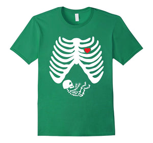 'Pregnant Skeleton Baby' Cute Maternity Halloween Shirt