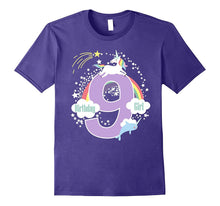 Birthday Girl 9 Shirt Unicorn Rainbow Emoji Shirt 9th Top