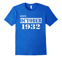 Est October 1932 Shirt Cool 85th Birthday Gifts T-Shirt