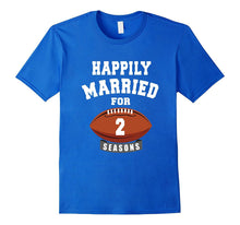 2nd Wedding Anniversary T-Shirt Football Couple Gift