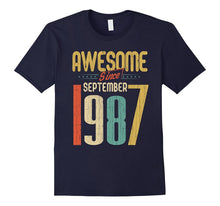 Awesome Since September 1987 T-Shirt Funny 30th Birthday Tee