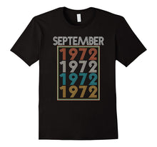 September 45th Birthday Gift Vintage 1972 Retro 1972 T-Shirt