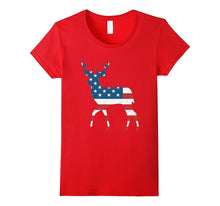 Deer Antlers American Flag USA Hunting Fishing T Shirt
