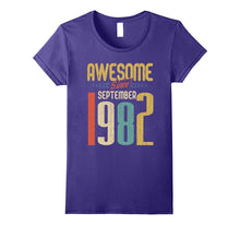 Awesome Since September 1982 T-Shirt Funny 35th Birthday Tee