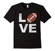 LOVE Football Player Fan Parent Distressed Game Day Shirt