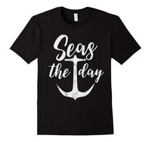 Seas the Day Anchor Nautical Boat Cruise Distressed T Shirt