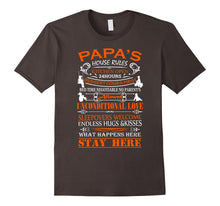 Men's Funny Grandpa Gift: Papa's House Rules T-Shirt