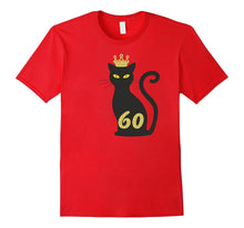 Black Cat 60th Birthday Gift for Ladies T-Shirt