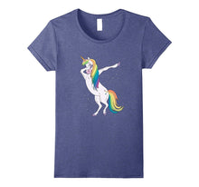 Dabbing Unicorn With Rainbow Men Women T-Shirt
