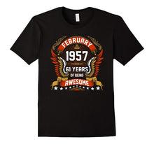 February 1957 61th Birthday 61 Years Old Gift T-Shirt
