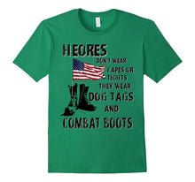 Heros Wear Dog Tags and Combat Boots Tshirt - Veteran Shirt