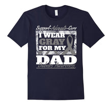 I Wear Gray for My Dad Diabetes Awareness Shirt Ribbon