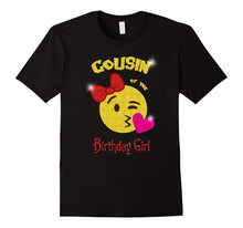 Cousin of the Birthday Girl Emoji Birthday Party Tee Shirt