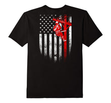 Mens Lineman Shirts Lineman American Flag T Shirt