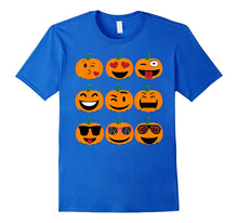 Emoji Pumpkin T Shirt Funny Faces Halloween Thanksgiving