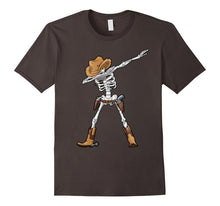 Dabbing Skeleton T Shirt Kids Cowboy Hat Halloween Funny Dab