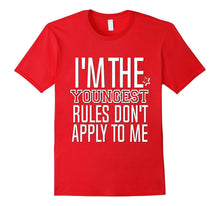 Funny Youngest Child Shirt Rules Don't Apply to Me Kids Son