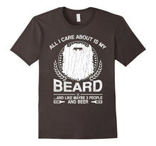 Mens All I Care About Is My Beard and Beer Funny T-Shirt for Men