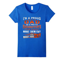 I'm Proud DAD of 2 Awesome Daughters Funny Dad Tee