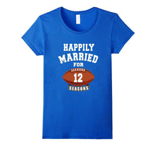 12th Wedding Anniversary T-Shirt Football Couple Gift Shirt