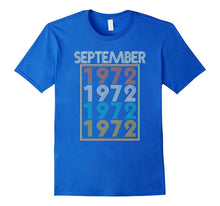 September 45th Birthday Gift Vintage 1972 Retro 1972 T-Shirt