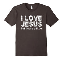 Mens I Love Jesus but I Cuss a Little Funny Cool Christian TShirt