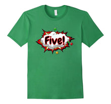 5th Birthday Age Five Comic Superhero Shirt