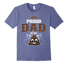 Mens Funny Proud Dad of One Poop Emoji Father's Day Gift TShirt