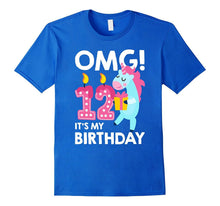 OMG! It's My 12th Birthday Cute Unicorn T-Shirt Born in 2005