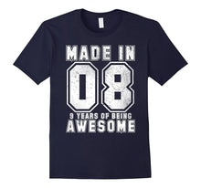 9th Birthday Gift T-Shirt Made in 08 Tee 9 Yrs Old Gift