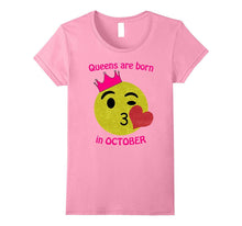 Emoji October Birthday Girl Pink Shirt