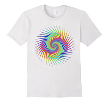 Psychedelic Trippy Rainbow Spiral T-Shirt - Neon Art Design