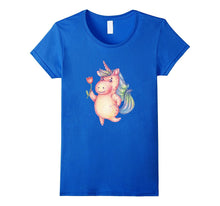 Cute Chubby Unicorn With a Rose T-Shirt