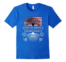 BASED IN AMERICA VIKING ROOTS T-Shirt USA Flag Gift