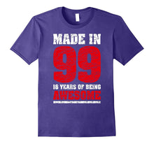 18 Th Birthday Gift T-Shirt Made in 99 Nice 17 Yrs Old Shirt