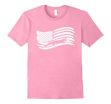 American Flag T-Shirt With Crocodile Alligator Vintage Look