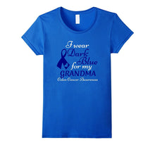 I Wear Dark Blue for My Grandma - Colon Cancer Awareness Tee