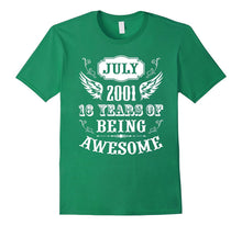 16th Birthday Gift T-Shirt Years of Being Awesome Since 2001