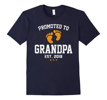 Mens Promoted to Grandpa 2018 T-Shirt - New Granddad Tshirt