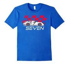 Race Car 7th Birthday T-Shirt Seven Year Old Boy Party