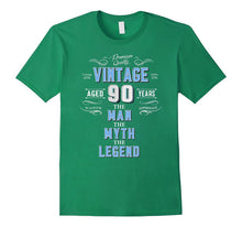 Mens Vintage 90th Birthday Tshirt for Men Aged 90 Years Old Tee