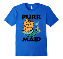 Funny Cat Shirt Tabby Purr Maid Mermaid Tail Tee T Shirt